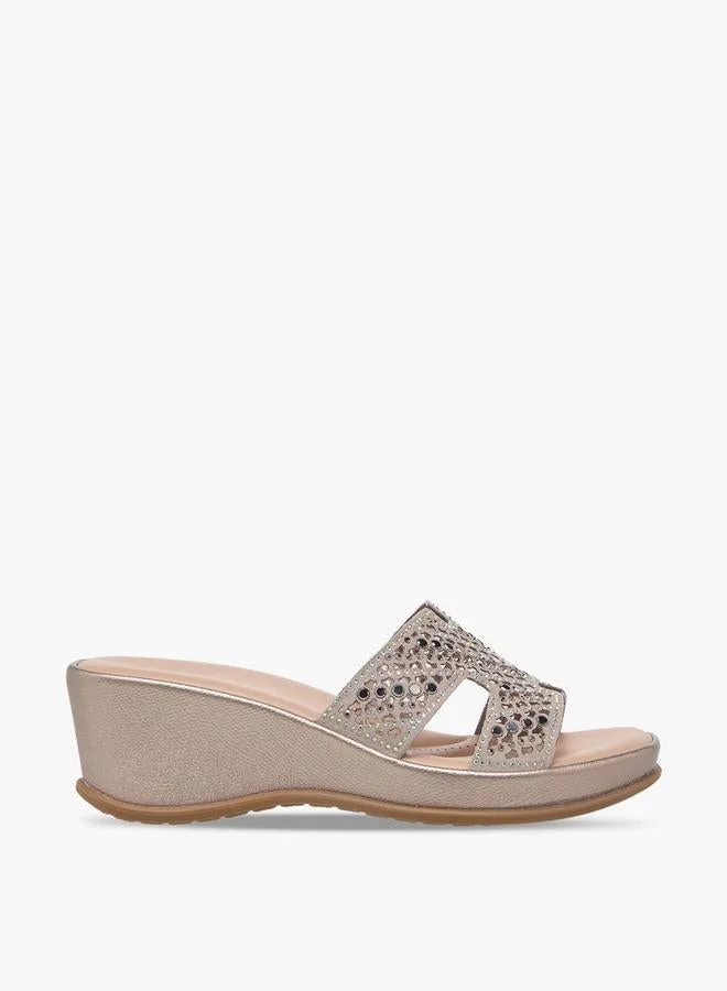 لو كونفورت Women Embellished Wedge Heel Sandals