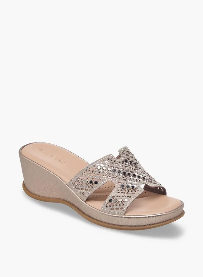 لو كونفورت Women Embellished Wedge Heel Sandals