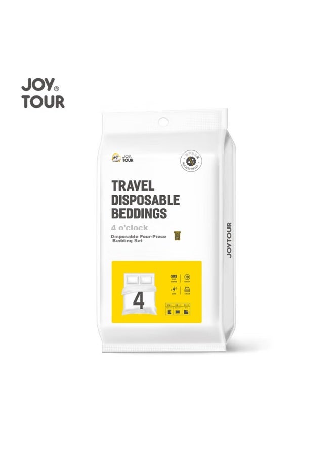 JOY TOUR Joytour Disposable Bed Sheet And Duvet Cover , Travel Hotel Hygiene Sleeping Bag Bedding, Double Size Four-piece Set - Image 5