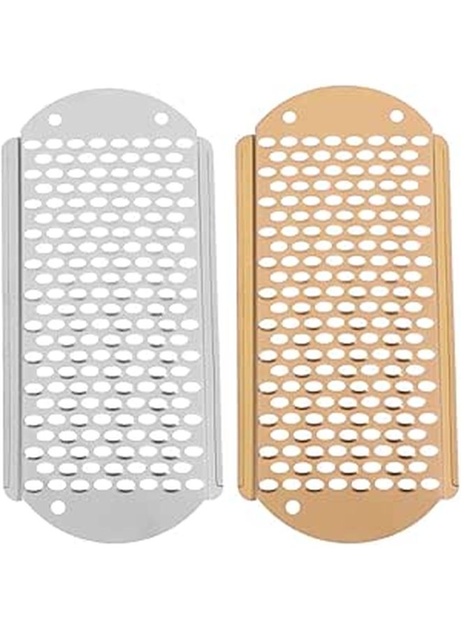 2pcs Stainless Steel Foot Scraper Heel Scrubber Set for Dead Skin Removal Hard Skin Remover Foot Rasp Home Foot Care - Image 1