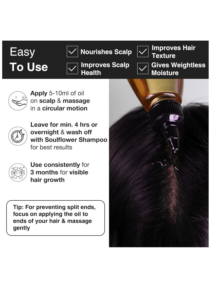 Soulflower Rosemary Mint Hair Oil for Hair growth, Hair fall control, Anti Dandruff & Split ends with Amla, Castor, Argan 100% Pure, Natural, Organic Certified, 225ml - Image 4