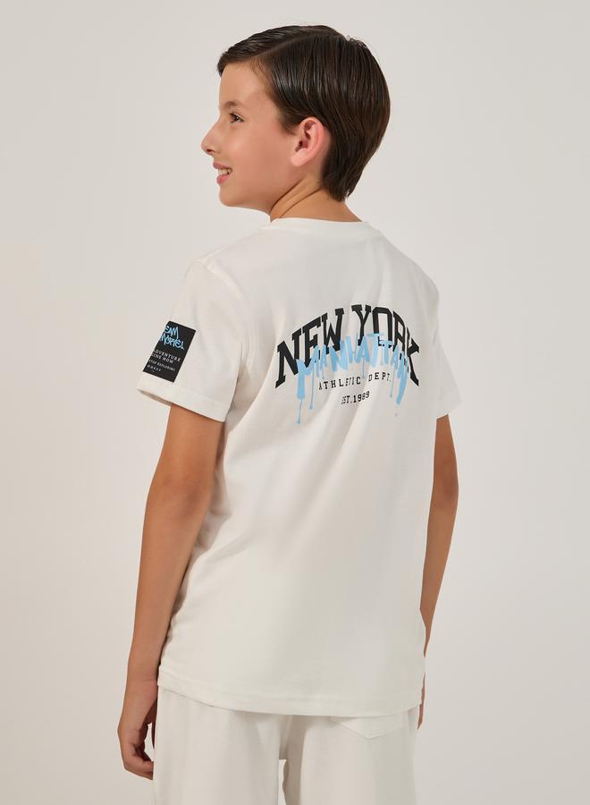 Styli Slogan Print Round Neck T-Shirt and Joggers Set - Image 4