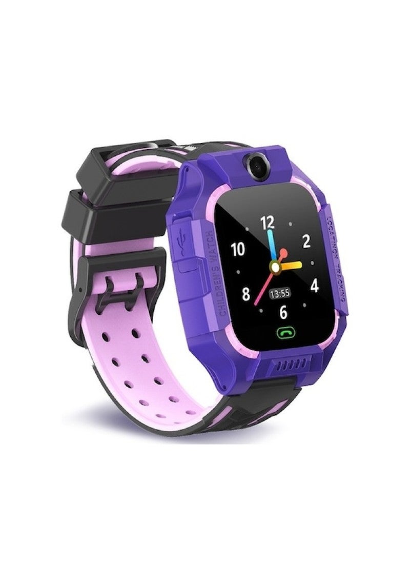 Kids Smartwatch: 6th Generation 2G Purple Smart Phone Watch - Life Waterproof Multi-Language Smartwatch for Children Daily Activities - Image 1