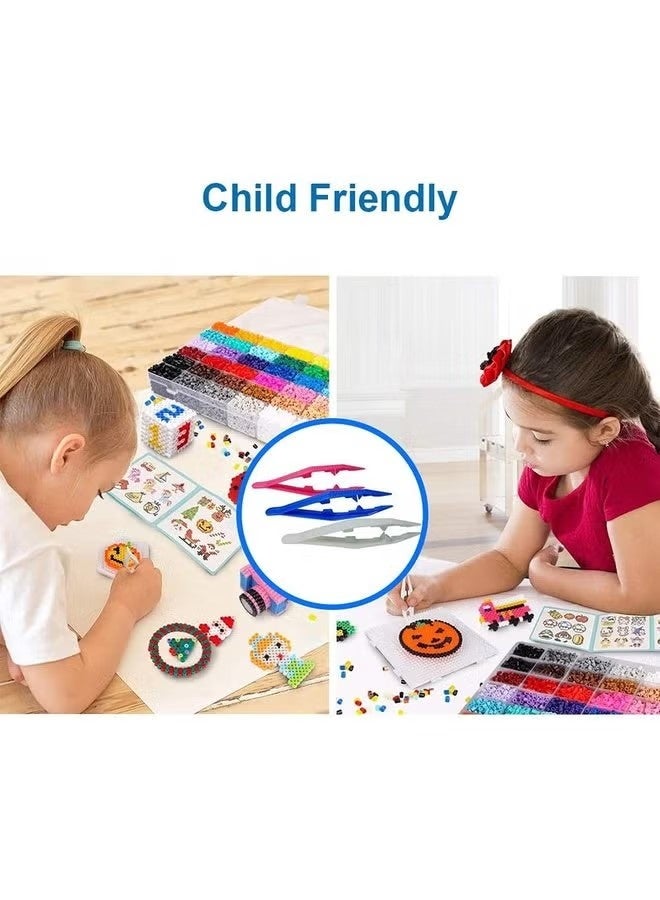 12 قطعة من ملقط البلاستيك خفيف الوزن ذو طرف مدبب مسنن للإسعافات الأولية والأعمال الدقيقة وأعمال الحديقة - Image 3