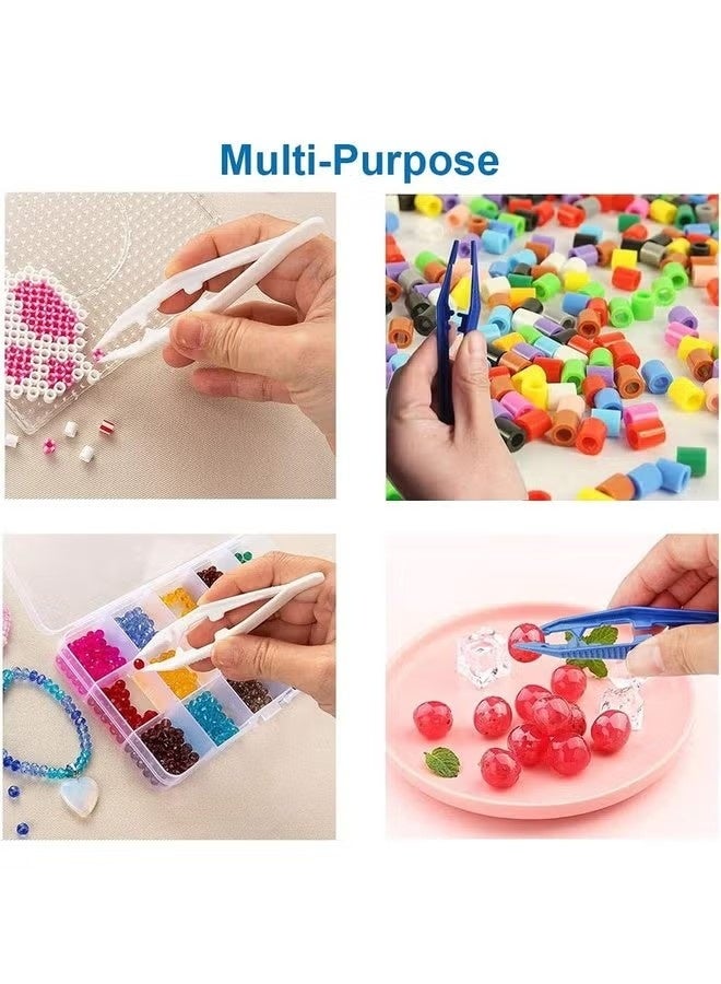 12 قطعة من ملقط البلاستيك خفيف الوزن ذو طرف مدبب مسنن للإسعافات الأولية والأعمال الدقيقة وأعمال الحديقة - Image 4