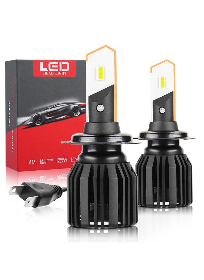 Generic - 2Pcs IP68 Waterproof 50W Car LED Headlight Bulbs LED Driving Lamp All-in-one Conversion Kit H7 - Image 1