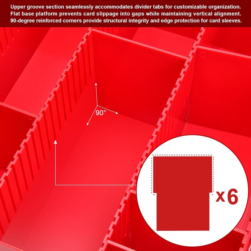 Fullcase Trading Card Storage Organizer Case for 2400+ Cards - Red - Image 4