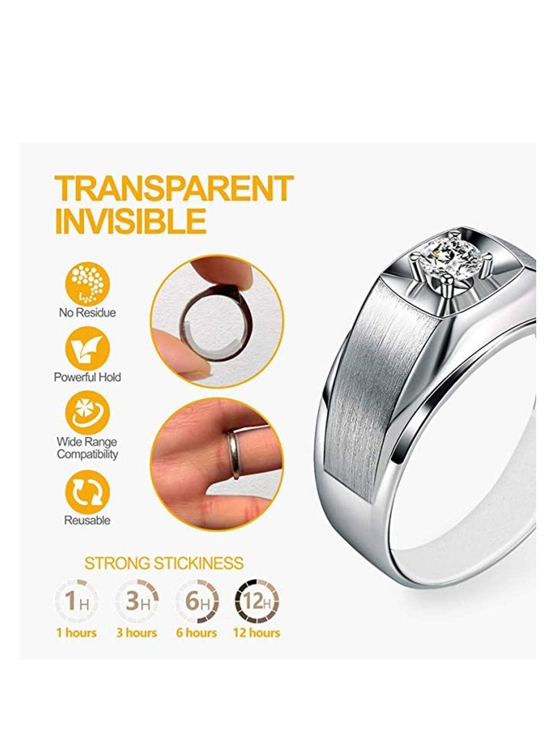 SYOSI Invisible Ring Size Adjuster 3 Sheets for Loose Rings, Ring Sizer for Fixing Wide Rings, Jewelry Ring Guard Ring Smaller Spacer Loose Ring Tightener Ring Multi-Size Ring Sizer  - Image 4