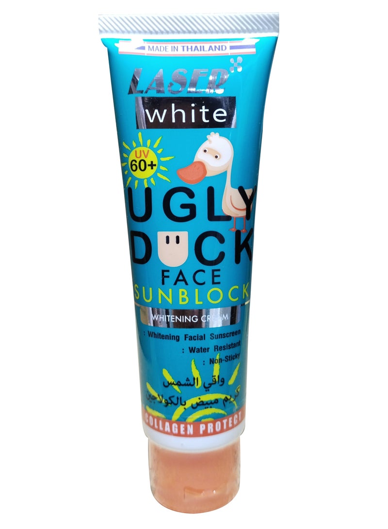 laser white Ugly Duck Face Sunblock Uv 60+ Whitening Cream 100ml