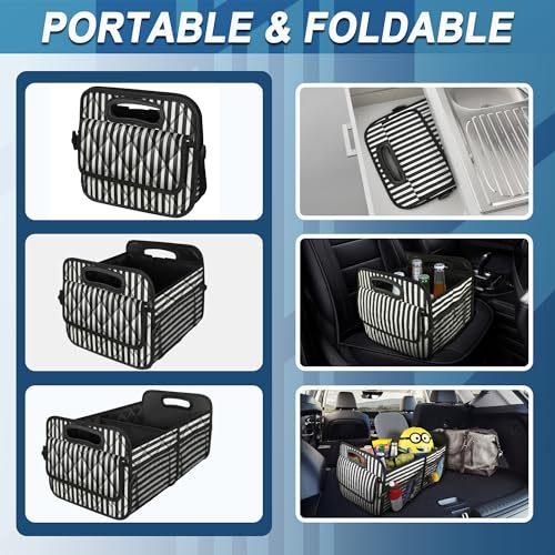 Deosk Car Trunk Organizer for SUVs, Cars and Trucks with 6 Big Pockets, Waterproof Polyester Storage Box - Image 4