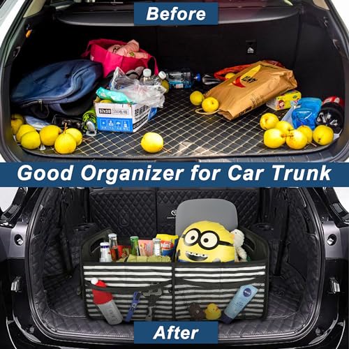 Deosk Car Trunk Organizer for SUVs, Cars and Trucks with 6 Big Pockets, Waterproof Polyester Storage Box - Image 5