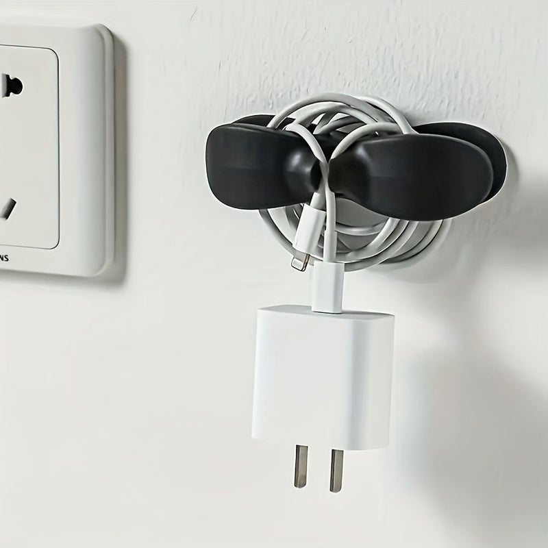 Self Adhesive Plastic Wall Hooks 4 Random Colors Pack Modern Kitchen Organizer Cable Management Bracket Space Saving Wall Hook Easy To Install Durable Wire Rack Countertop Organization Kitchen Accessory Minimalist Design - Image 5