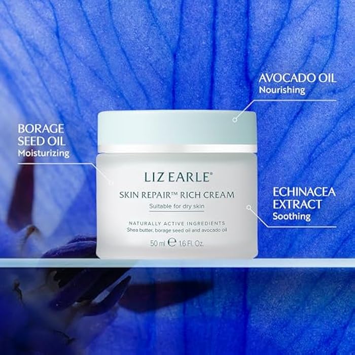 Liz Earle Skin Repair Rich Face Cream - Hydration Boosting Face Moisturizer with a Luxurious Cream Texture - Leaves Skin Feeling Soothed & Comforted (50 ml) - Image 2