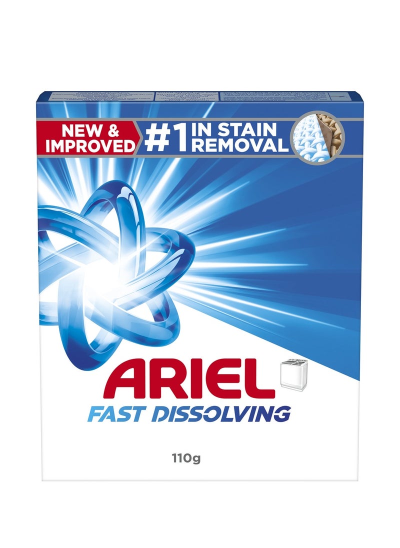 Ariel Fast Dissolving Laundry Detergent Powder 110g  - Image 1