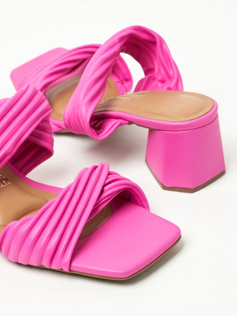 VIZZANO Mid Heels Sandals for Women – Sling Back Heel Sandals for Girls with Ankle Strap - Image 4