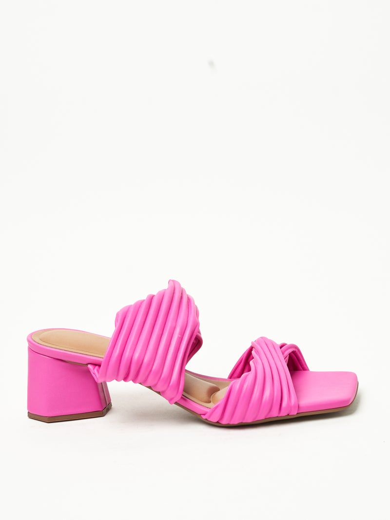 VIZZANO Mid Heels Sandals for Women – Sling Back Heel Sandals for Girls with Ankle Strap - Image 2