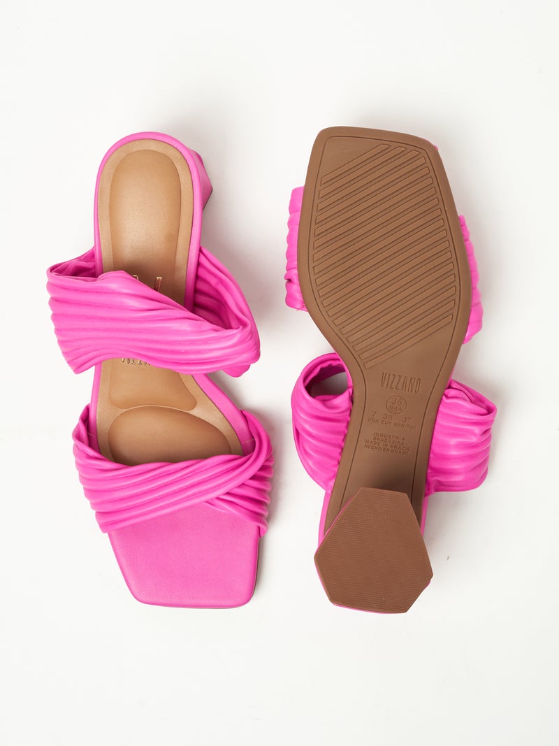 VIZZANO Mid Heels Sandals for Women – Sling Back Heel Sandals for Girls with Ankle Strap - Image 5