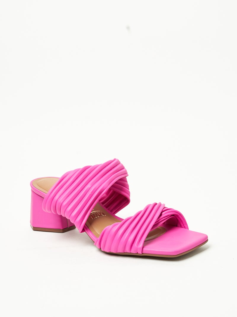 VIZZANO Mid Heels Sandals for Women – Sling Back Heel Sandals for Girls with Ankle Strap - Image 1