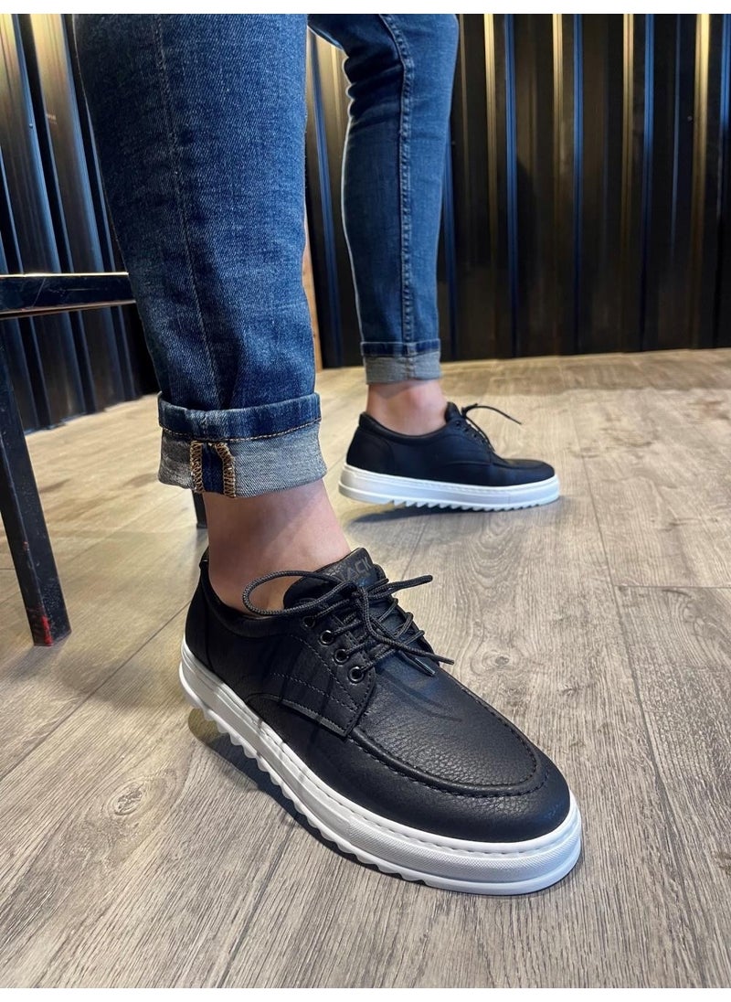 KnACK - Casual Shoes T12 Black (White Sole) - Image 1