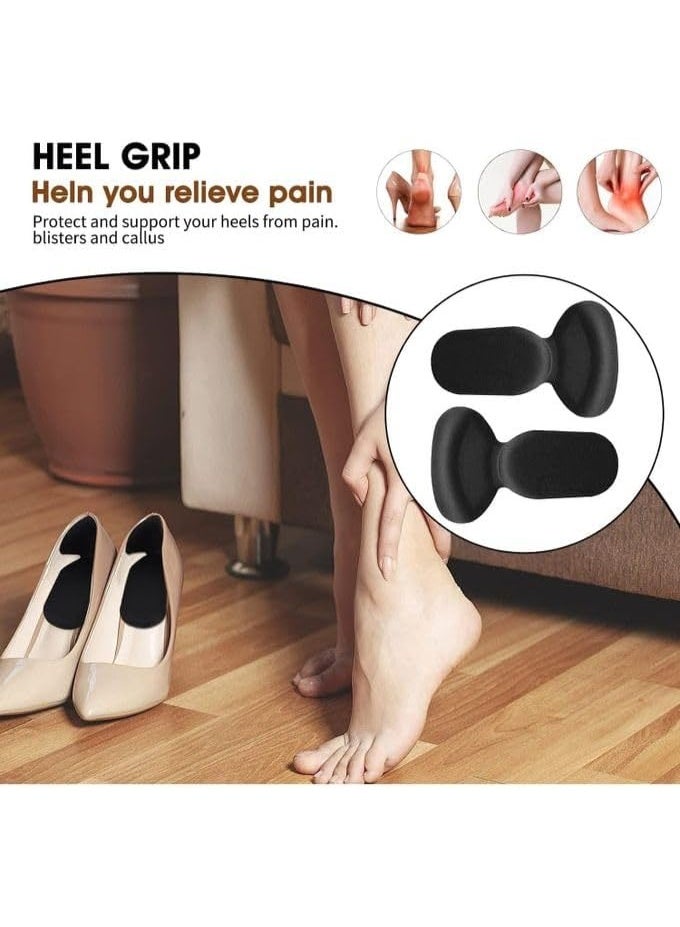 zoba A pair of foam heel cushions for women's shoes, for foot pain relief and comfort improvement, black or white - 4 pieces - Image 3