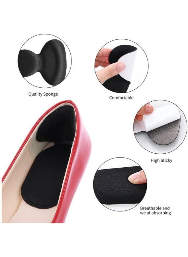 zoba A pair of foam heel cushions for women's shoes, for foot pain relief and comfort improvement, black or white - 4 pieces - Image 5