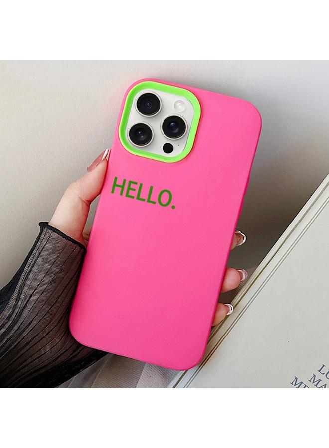 اس-توب جراب لهاتف iPhone 15 Pro Max HELLO Word PC Hybrid TPU - Image 1