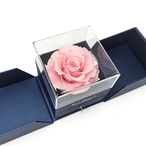 HipTree Preserved Pink Real Rose for Mothers Day Gifts-Eternal Forever Flowers Rose,Birthday Gifts for Women Mom Wife Grandma Daughter Anniversary Christmas Valentines Day Decor for Her - Image 1