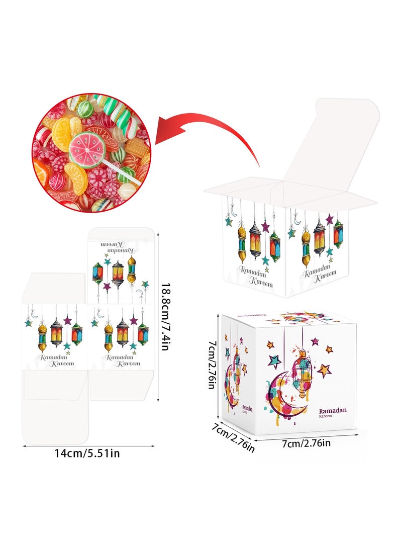 Y&D 12 Pcs Ramadan Kareem Castle Candy Gift Paper Box Party Decoration Paper Box  - Image 2