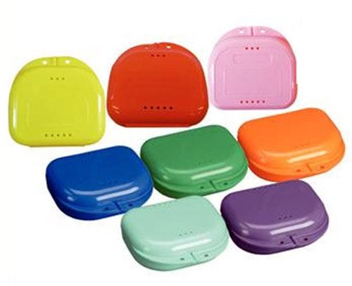 55Dental Retainer Case With Vent Holes and Hinged Lid Snaps 6