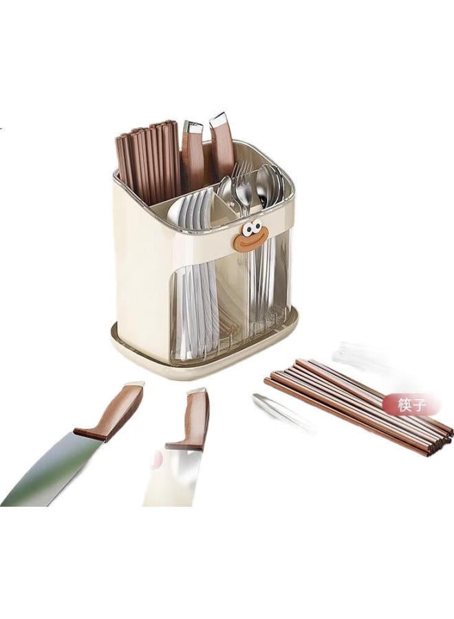 Muya Chopstick Storage Box, No Drilling Required, Kitchen Organizer Rack, Wall-Mounted Knife Holder, Integrated Chopstick Tube And Hanging Rack, Cutlery Cage, Chopstick Cage - Image 2