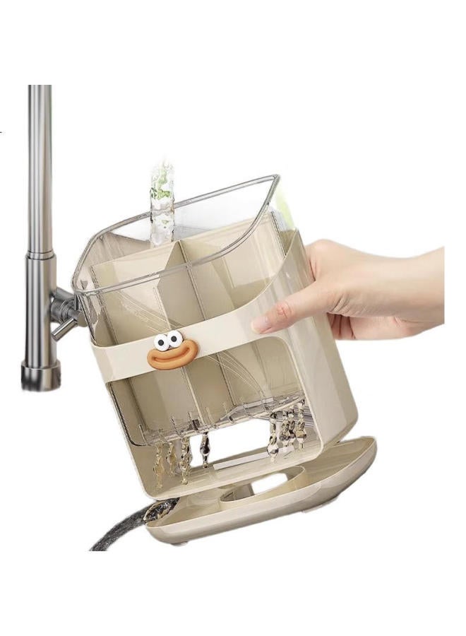 Muya Chopstick Storage Box, No Drilling Required, Kitchen Organizer Rack, Wall-Mounted Knife Holder, Integrated Chopstick Tube And Hanging Rack, Cutlery Cage, Chopstick Cage - Image 3