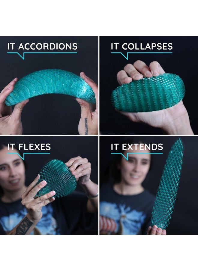 Morf Worm Fidget Toy - Desk Fidget for Adults & Kids - Quiet, Fun & Interactive Sensory Toy - USA Patent Pending (Blue, Big) - Image 3