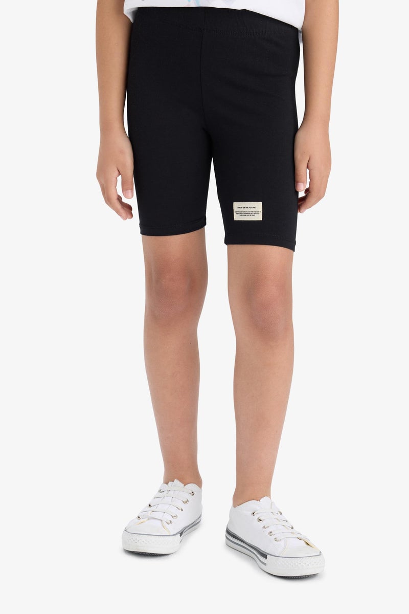 DeFacto Black Girl Girl Biker Leggings Casual - Image 4