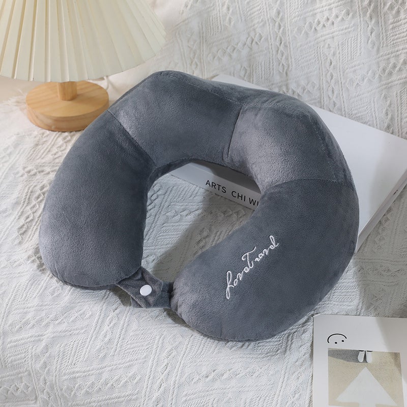 Custom Logo U-shaped Pillow Factory Direct gray plane