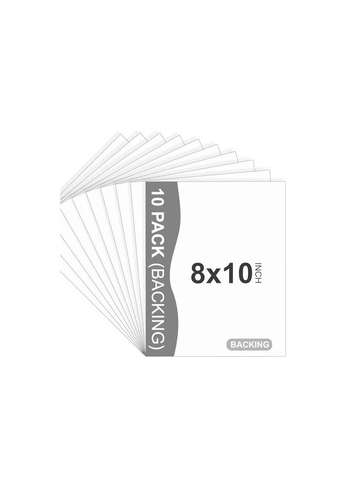 10 PACK BACKING BOARDS 8X10 UNCUT WHITE MATS MATBOARDS ACIDFREE BACKERBOARDS FOR ART PRINTS IDEAL FOR PHOTOS PICTURES PRINTS AND FRAMES