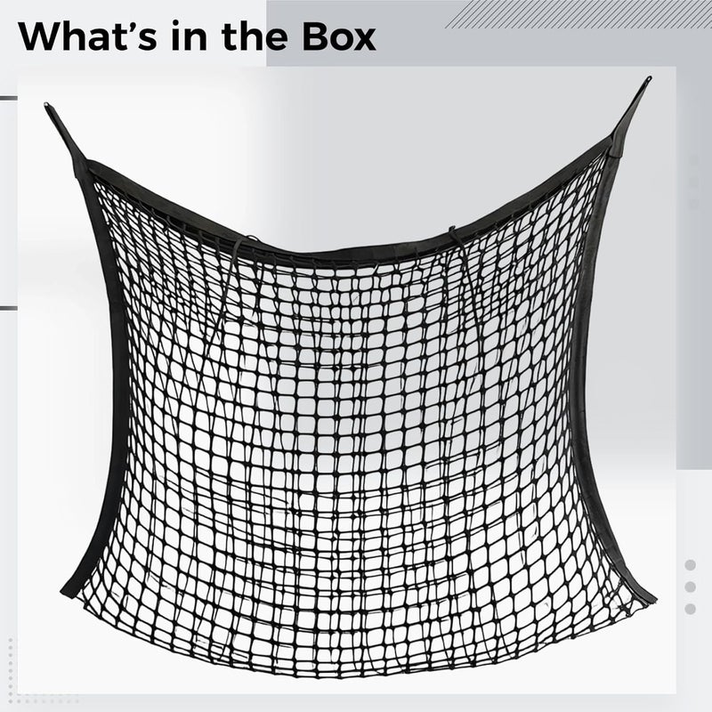 Large Capacity Horse Hay Bag, Black Nylon Hanging Hay Feeder, 31.5 × 35.4 in Hay Net, Minimizes Waste, for Stables - Image 5