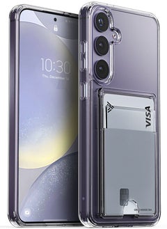 VRS Design Crystal Pickup for Samsung Galaxy S24 PLUS Case Cover Wallet with 2 Card Storage Slot - Clear 