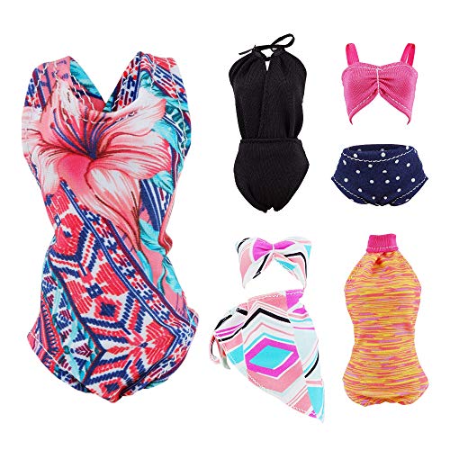 E-TING 11 Items= 3Pcs Doll Beach Bikini Swimsuit + 3Pcs Swim Ring + 5Pairs Shoes for 11.5 inch Girl Doll（Random Style） - Image 3