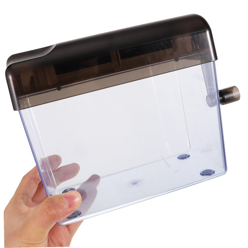 Manual Hand Crank Paper Shredder A6 Size Desktop Office and Home Use Gray - Image 5