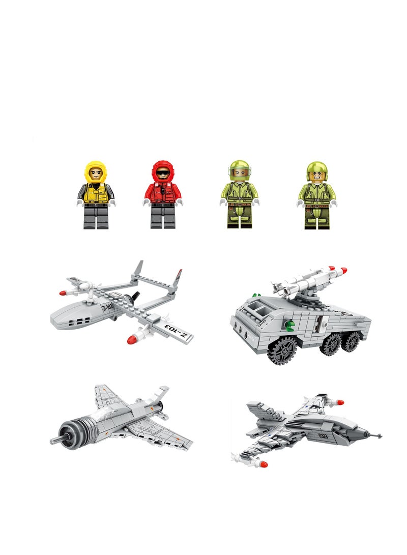 Sembo 1561 - Survival war building blocks - Set of 4 - White - Image 1