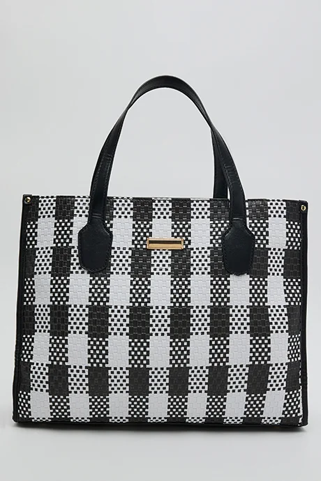 R&B Checked Tote Bag