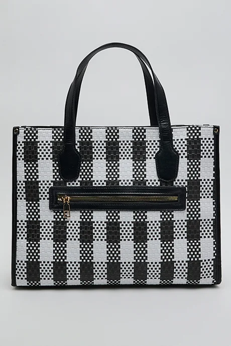 R&B Checked Tote Bag