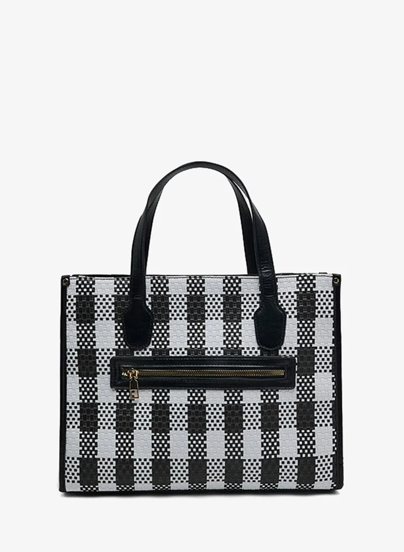 أر أند بي Checked Tote Bag
