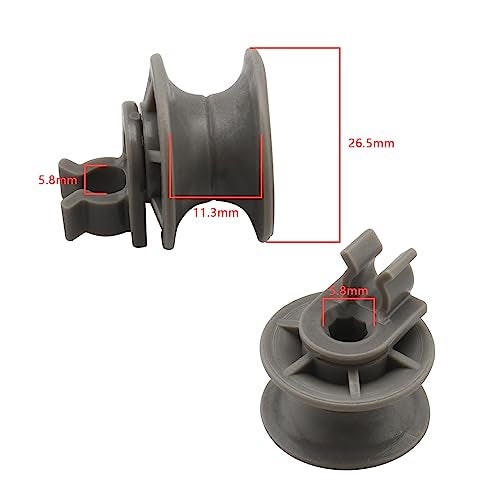 Create idea 8PCS Upper Dishrack Roller Wheels 4581DD3002A Compatible with LG LDF6920BB LDF6920ST Dishwasher Rack Assembly Replacement Parts Plastic - Image 4