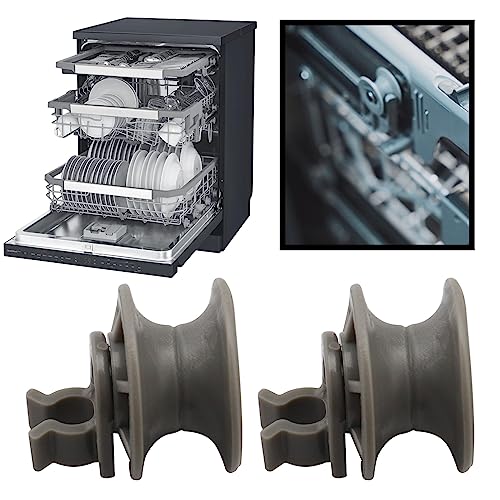 Create idea 8PCS Upper Dishrack Roller Wheels 4581DD3002A Compatible with LG LDF6920BB LDF6920ST Dishwasher Rack Assembly Replacement Parts Plastic - Image 2