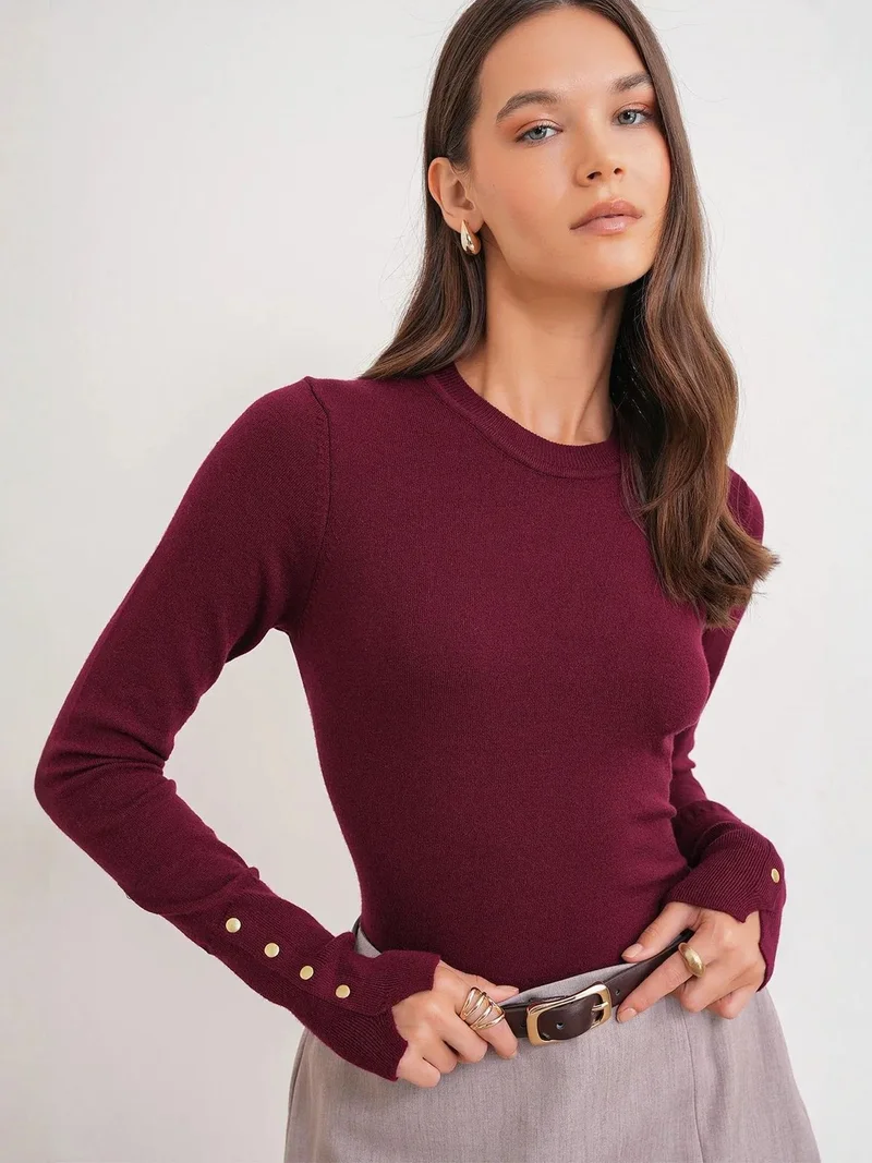 ميكسراي Mixray Crew Neck Knit Sweater