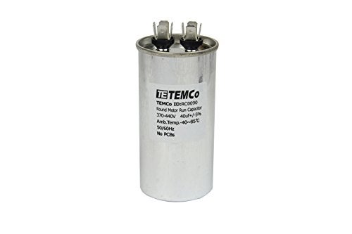 TEMCo Industrial TEMCo 40 uF Run Capacitor CBB65, 40 MFD, 370-440V, Round, 50/60Hz | for HVAC AC Fan, Motor, Blower Applications - Image 1