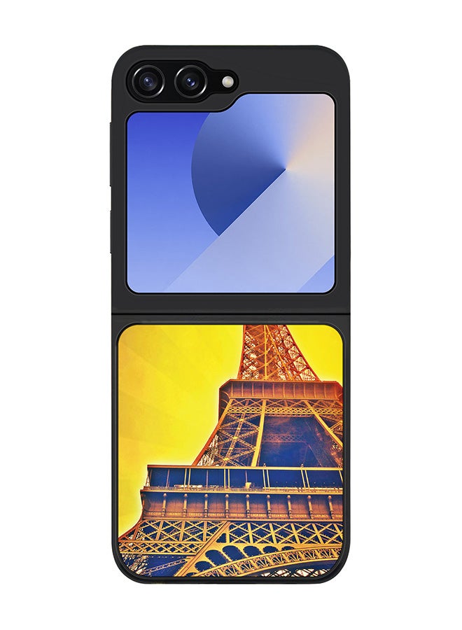 Stylizedd Rugged Black edge case for Samsung Galaxy Z Flip7 FE, Slim fit Soft Case Flexible Rubber Edges Anti Drop TPU Gel Thin Cover -  Paris Heights - Image 1