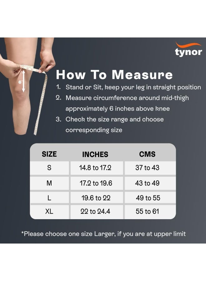 TYNOR Thigh Support Air Pro, Black & Green, XL, 1 Unit - Image 4