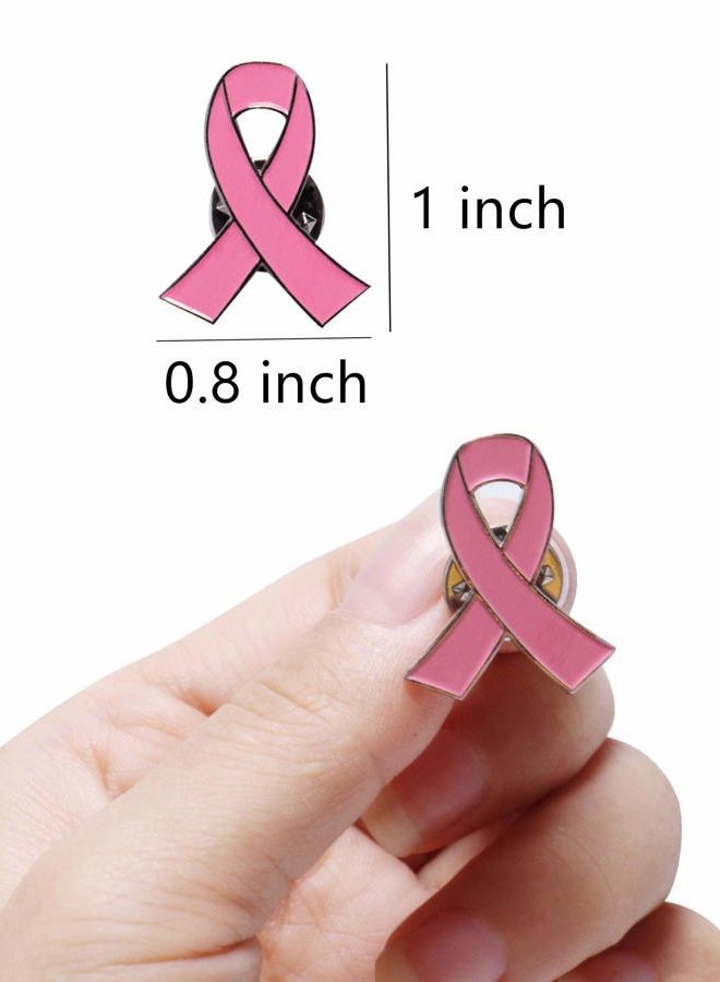 Mayam Official Hope Pink Ribbon Pins Breast Cancer Awareness Brooch Lapel Pin Buttons (80), 2*2.5cm - Image 2